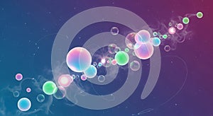 Abstract Bubbles and Smoke on Cosmic Background