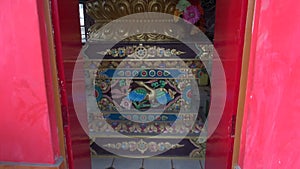 Colorful Buddha statue in Dharamsala temple,India