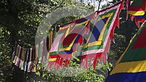 Colorful Buddhist prayer flag