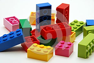 Colorful building blocks photo