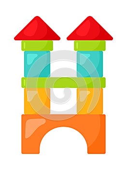 Colorful Building Blocks Kids Toy Icon PNG Illustration