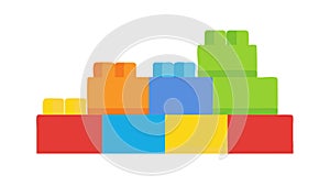 Colorful Building Blocks Stack, Children's Play and Creativity, vector design Generative AI