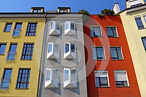 Colorful building on Mikulasska street, Bratislava, Slovakia