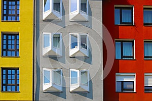 Colorful building on Mikulasska street, Bratislava, Slovakia