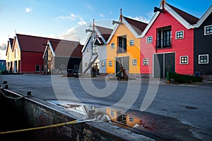 Colorful building in Zoutkamp, Groningen