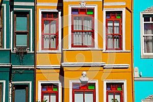 Colorful buildings of Balat in Istanbul, Turkey