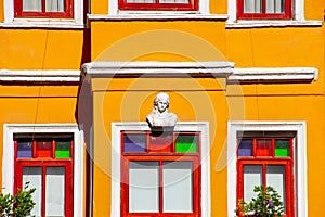Colorful buildings of Balat in Istanbul, Turkey