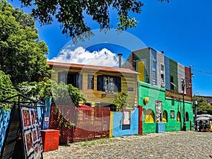 Colorful buildings in Caminito street in La Boca at Buenos Aires, Argentina