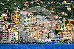 The colorful buildings of Camogli