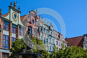 Colorful buildings in Gdansk Poland