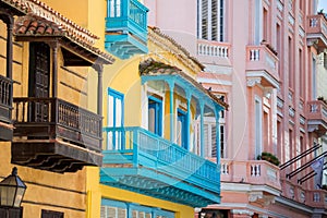 Colorful buildings, Havana, Cuba