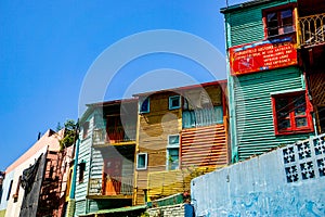 Colorful buildings in La Boca, in Buenos Aires