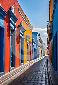 colorful buildings line a street in the city of san miguel de allende, mexico
