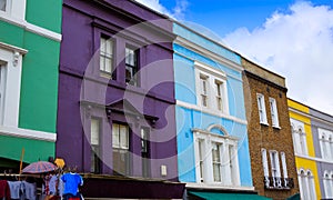 Colorful buildings in London England