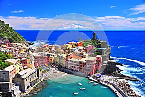 Colorful buildings at Mediterranean Italy