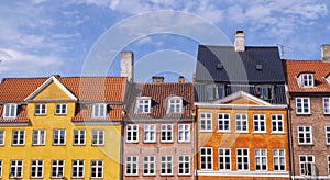 Colorful buildings of Nyhavn in Copenhagen, Denmark