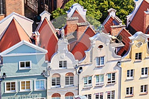 Colorful buildings in the Old Town of Gdansk, Poland