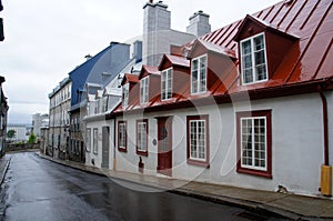 Colorful buildings in Quebec