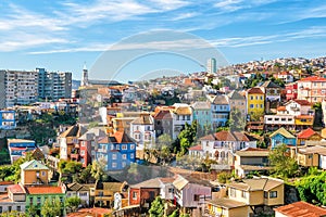 Colorful buildings of Valparaiso, Chile