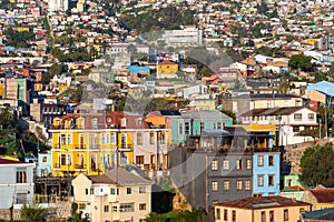 The colorful buildings of Valparaiso in Chile