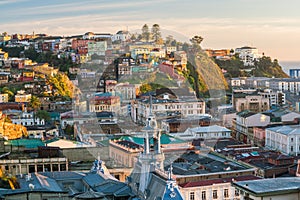 Colorful buildings of Valparaiso, Chile photo