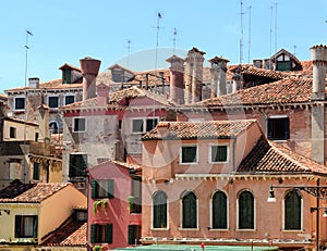 Colorful buildings in Venice, Italy, travel to Europe