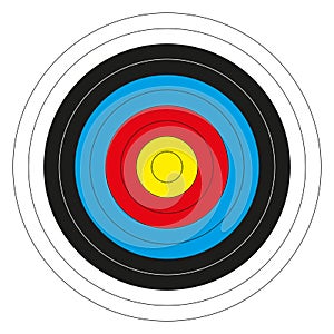 Colorful bullseye target