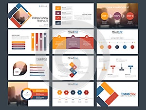 Colorful Bundle infographic elements presentation template. business annual report, brochure, leaflet, advertising flyer,