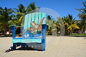 Colorful bungalows on Placencia Beach Belize