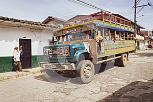Colorful bus from Chiva photo