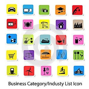 Colorful Business Category and Industry List Icon