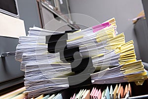 Colorful business documents