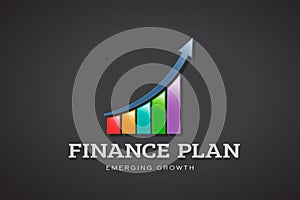 Colorful Business Finance Bar Vector illustration