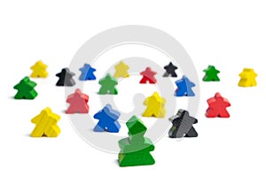 Colorful business people with a leader. Team building concept for productive work.