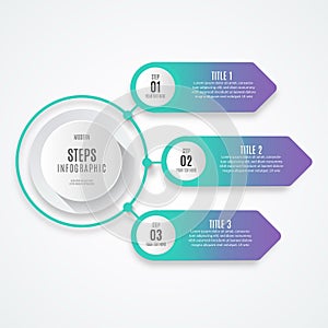 colorful business step infographic vector illustration