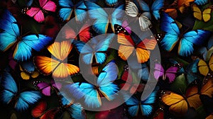 Colorful Butterflies Flying Through the Air