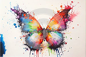 Colorful butterflies wings flying butterfly