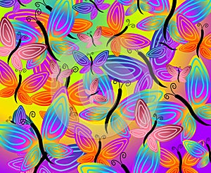 Colorful Butterfly Background