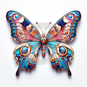 Colorful Butterfly Retro Vector Illustration