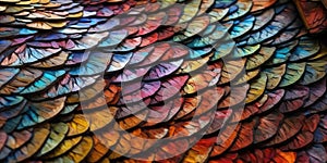 Colorful butterfly wings in extreme close-up