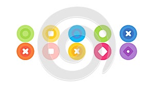 Colorful Button Set, UI Elements and Interactive Design, vector design Generative AI