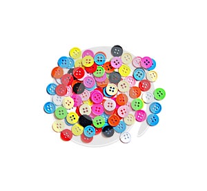 Colorful buttons on background