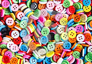 Colorful buttons, Colorful Clasper close up
