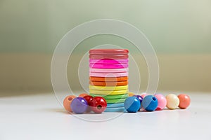 Colorful Buttons Stack