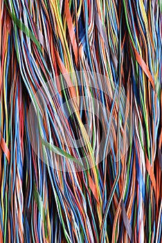 Colorful cable of computer and internet network