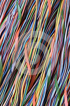 Colorful cable of computer and internet network