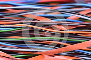 Colorful cable of computer and internet network