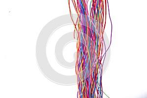 Colorful cable of computer and internet network