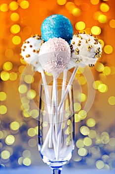 Colorful cake pops