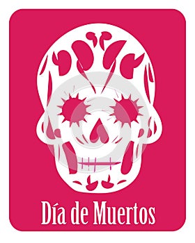 Colorful Calaverita - sugar skull  illustration photo